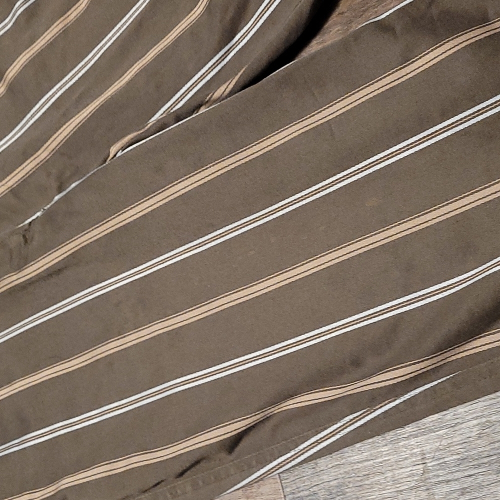 Striped High-Waist Women’s Jeans — Brown/White - Picture 9 of 9